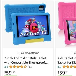 Pink Android tablet